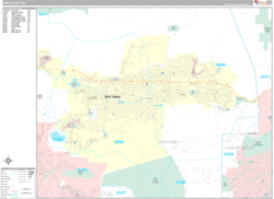 Simi Valley Wall Map Premium Style 2024